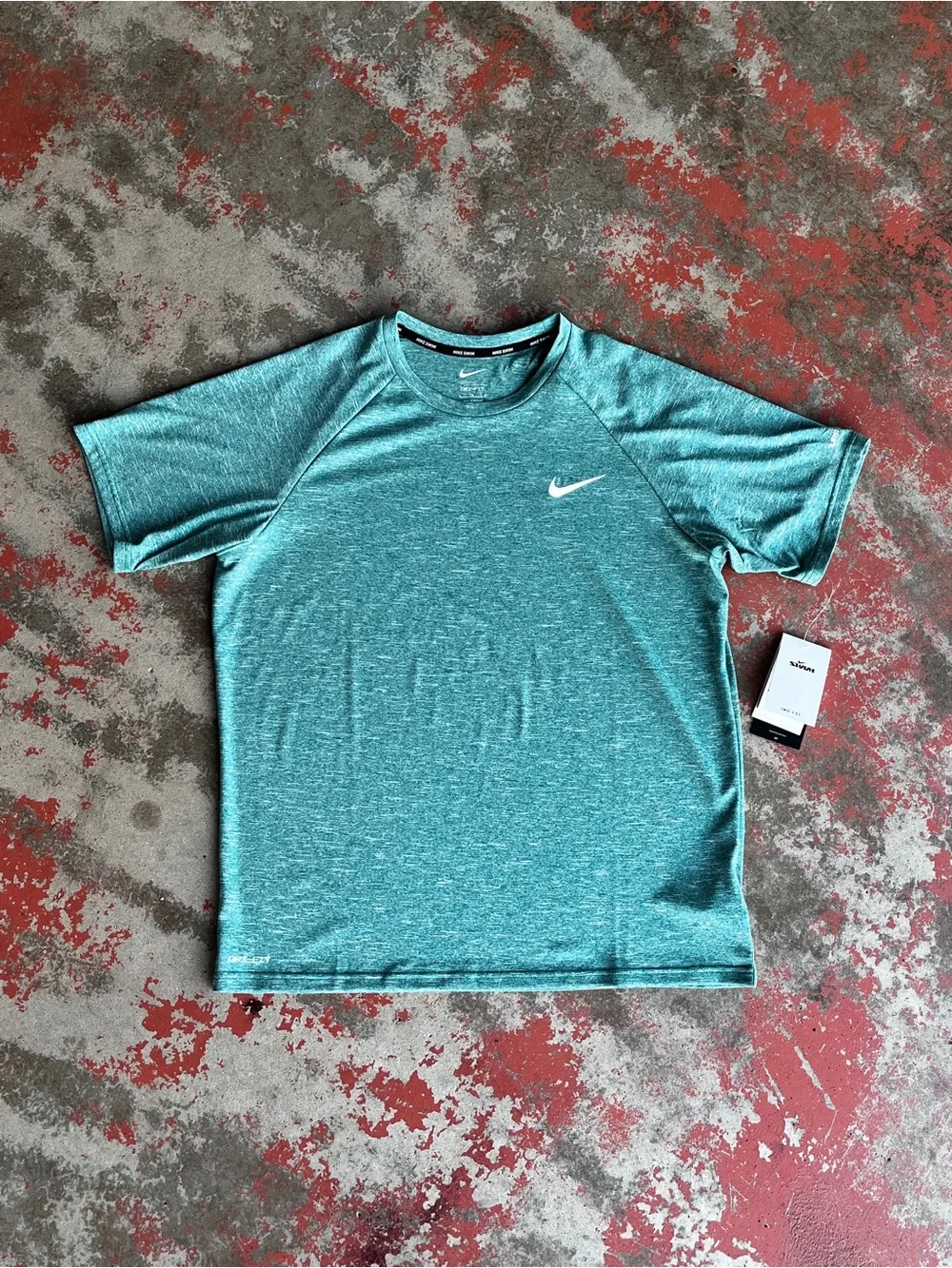 Nike Heather Green Teal Dri-FIT Short Sleeve Tee NESSA589-322 Large
